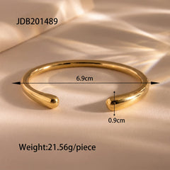 Sculptural 18K Gold Pave Bangle