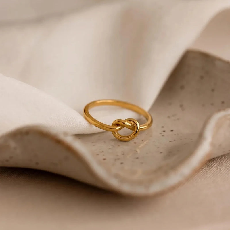 18k Gold Plated Minimal Knot Set