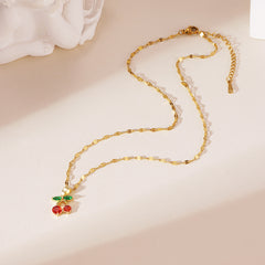 Cerelle Cherry Charm Necklace