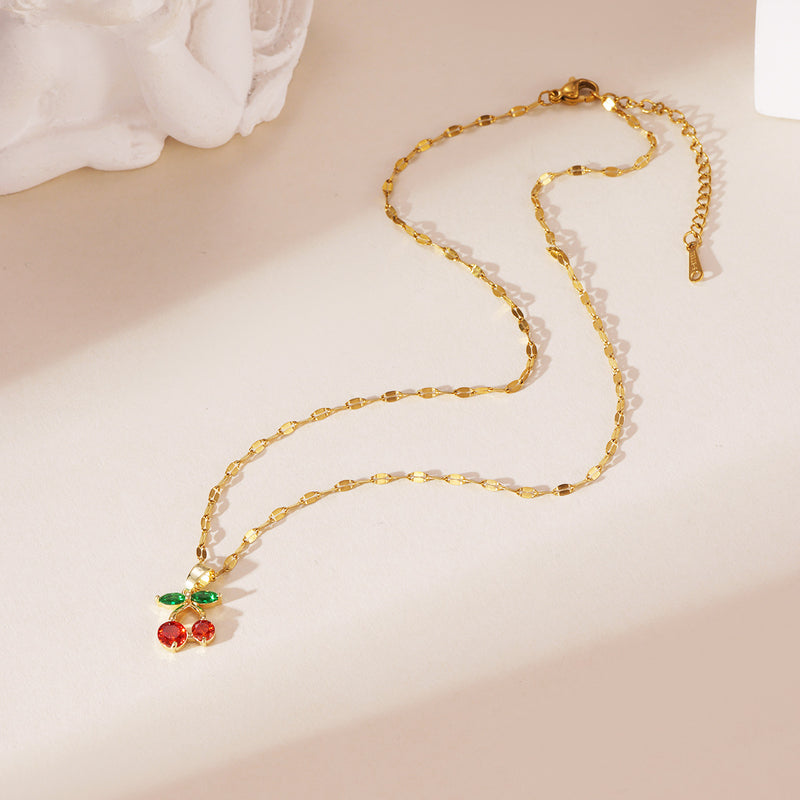Cerelle Cherry Charm Necklace
