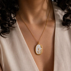 Golden Tulip Frame Charm