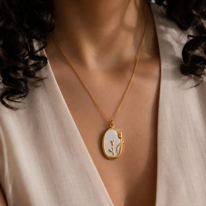 Golden Tulip Frame Charm
