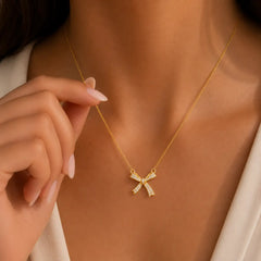 Lunette Bow Necklace