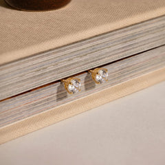 Celeste Solitaire 4mm Stud Earrings