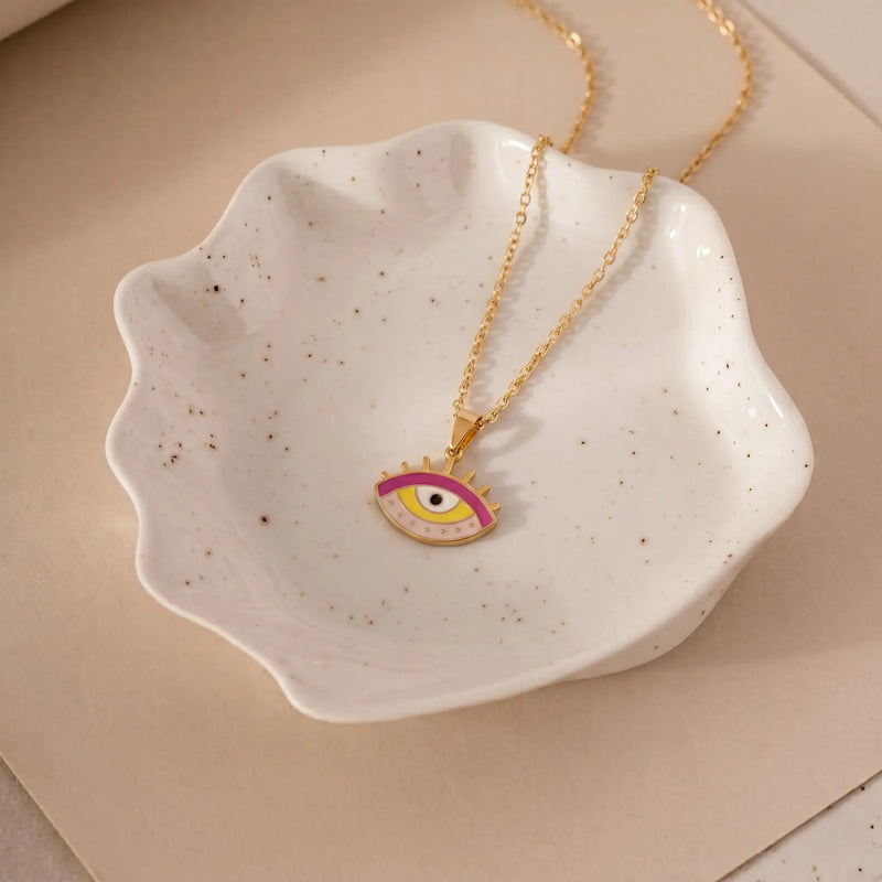 Solara Eye Charm Necklace