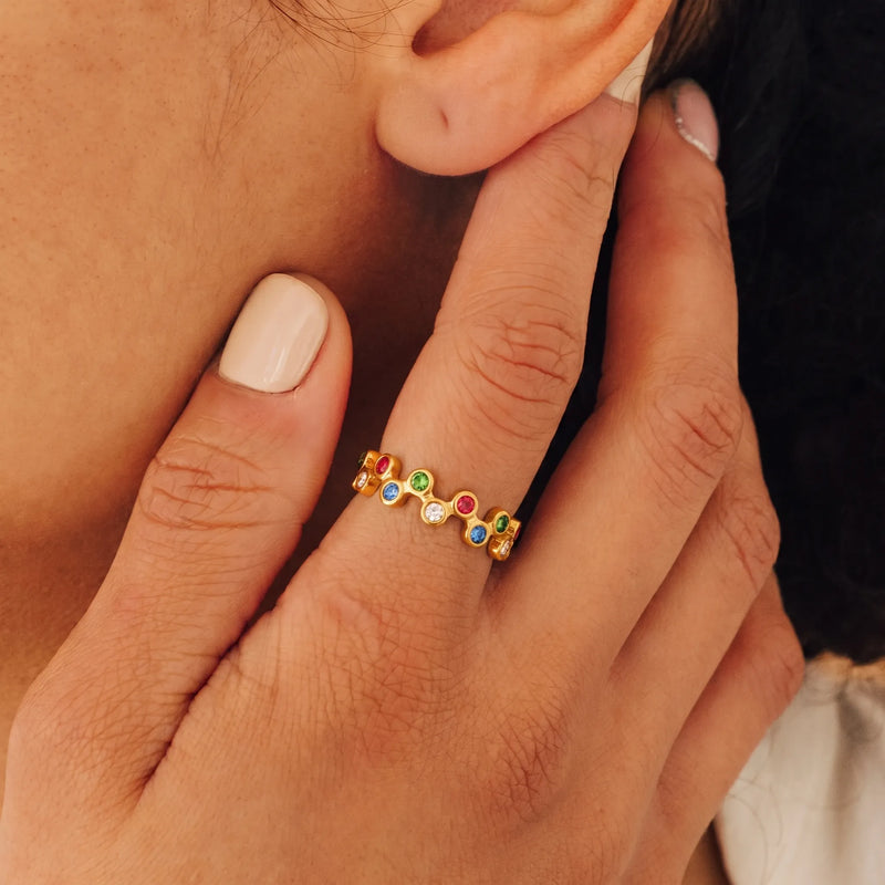 Prism Glow Adjustable Ring