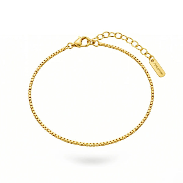 Golden Box Chain 18K Bracelet