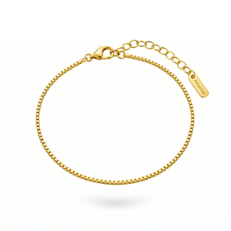 Golden Box Chain 18K Bracelet