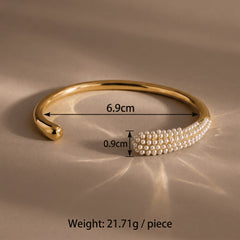 Braclates celestia-pearl-open-cuff-bracelet Celestia Pearl Open Cuff Bracelet