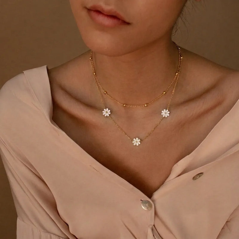 Daisy Bloom 18K Gold Plated Jewelry Set