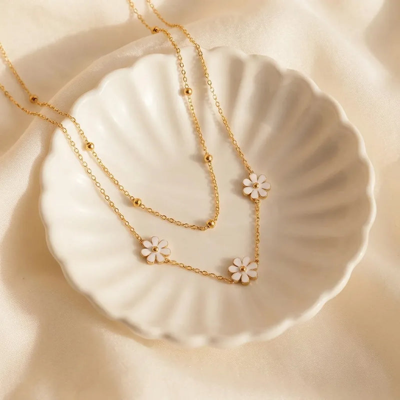 Daisy Bloom 18K Gold Plated Jewelry Set