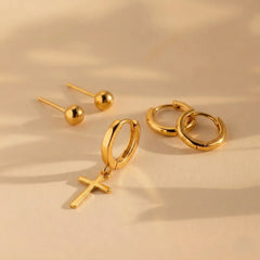 Earrings trinity-set Trinity Earring Set - 18k Gold plated