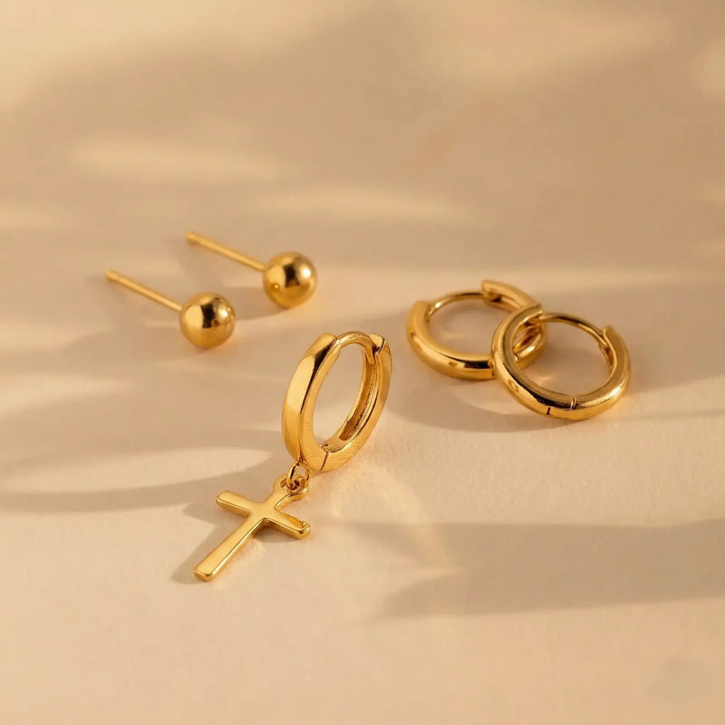 Earrings trinity-set Trinity Earring Set - 18k Gold plated