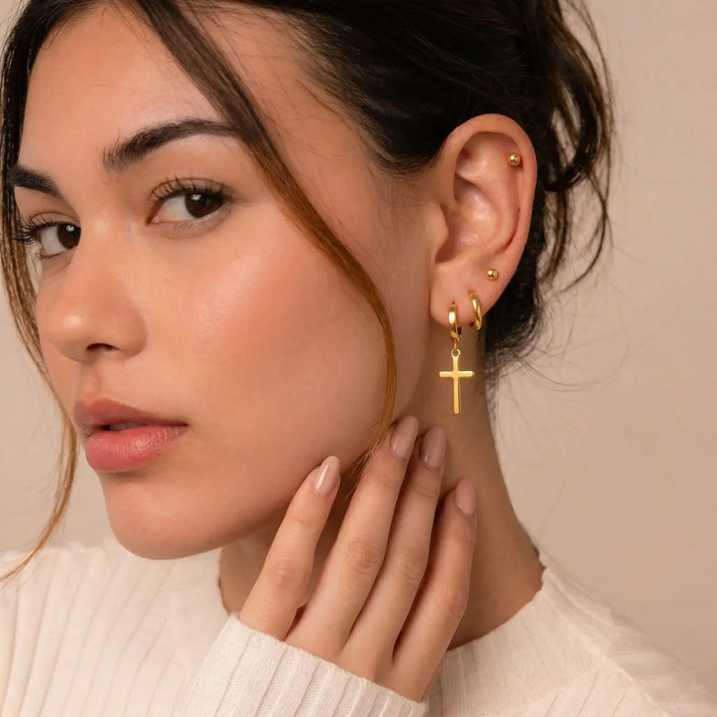 Earrings trinity-set Trinity Earring Set - 18k Gold plated