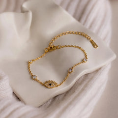 Minimal Evil Eye Bracelet