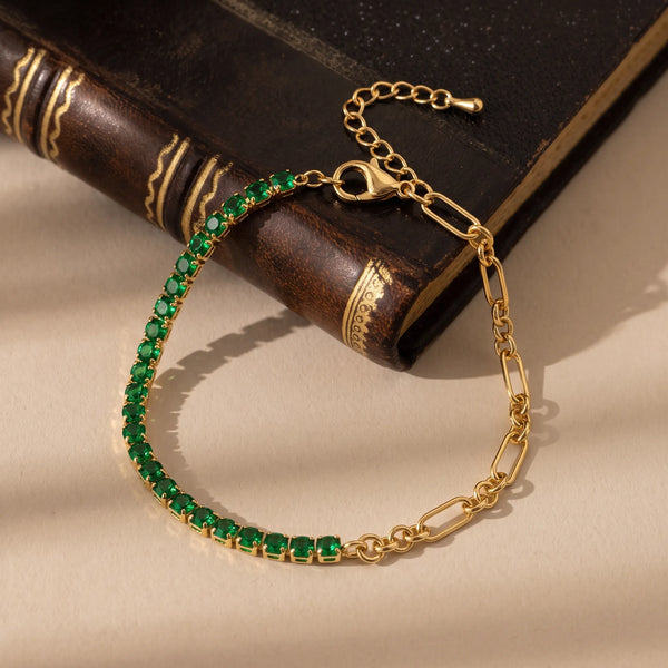 Emerald Link Tennis Bracelet