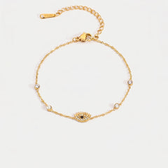 Minimal Evil Eye Bracelet