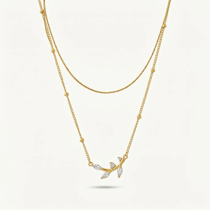 Orvielle Layered Crystal Necklace