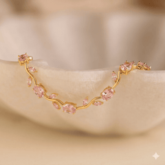 Rosé Petal Wave Tulip Bracelet