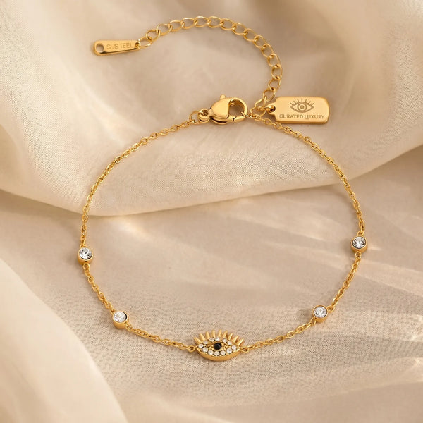 Minimal Evil Eye Bracelet