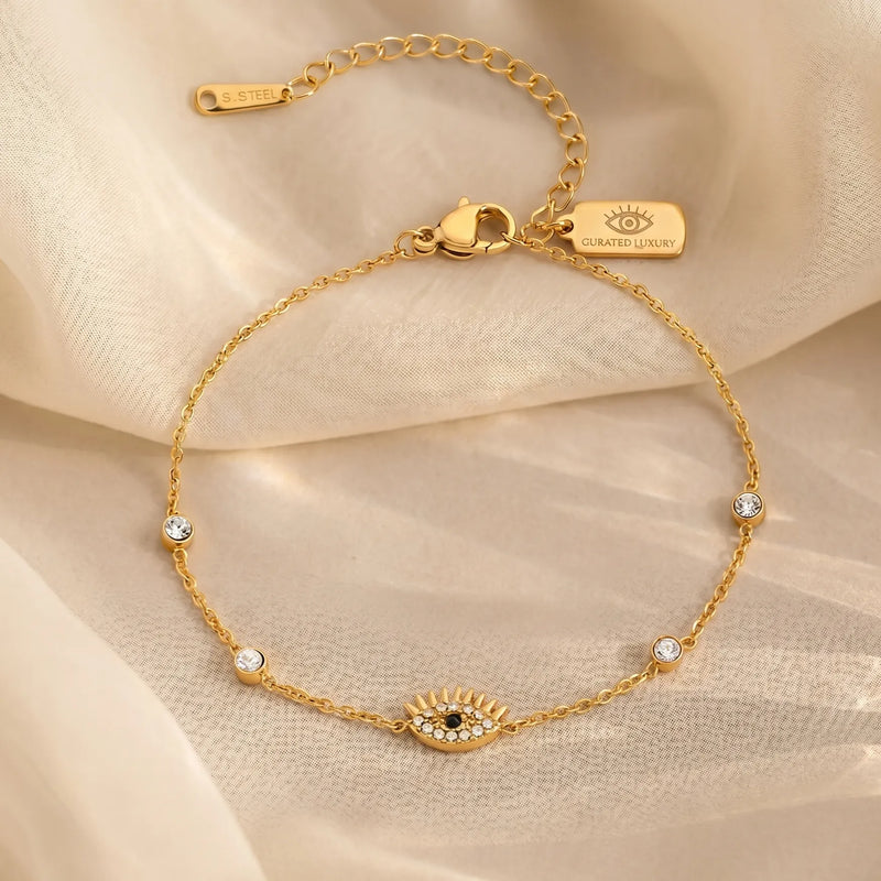 Minimal Evil Eye Bracelet