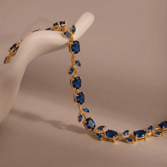 Sapphire Bloom Wave Tulip Bracelet