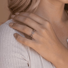 Floria Purple Bloom Adjustable Ring