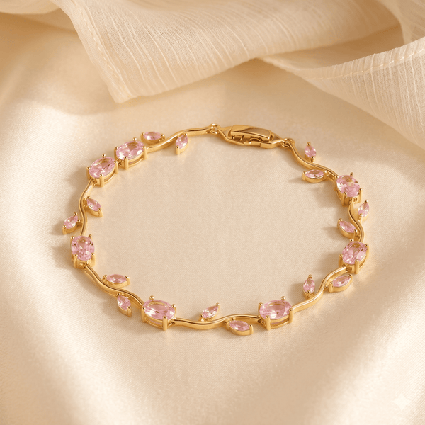 Rosé Petal Wave Tulip Bracelet