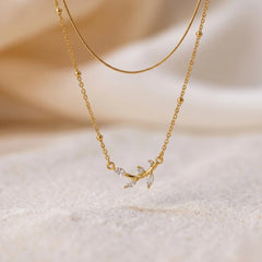 Orvielle Layered Crystal Necklace