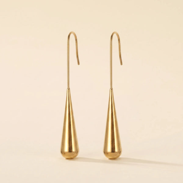 Golden Raindrop 18K Earrings