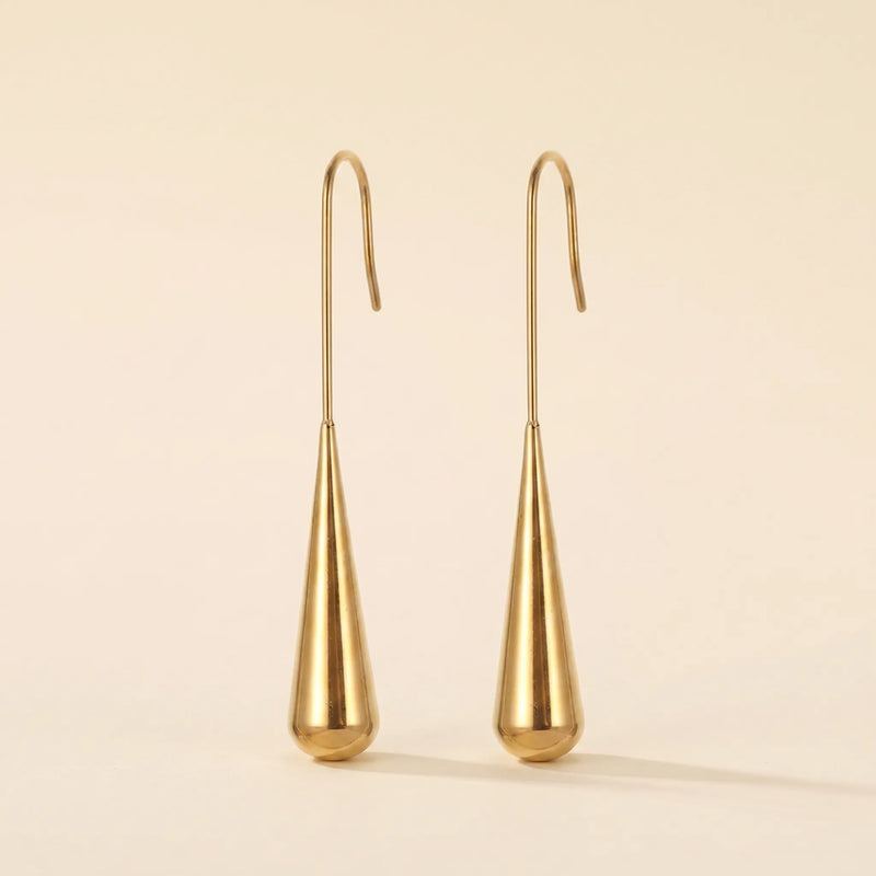 Golden Raindrop 18K Earrings