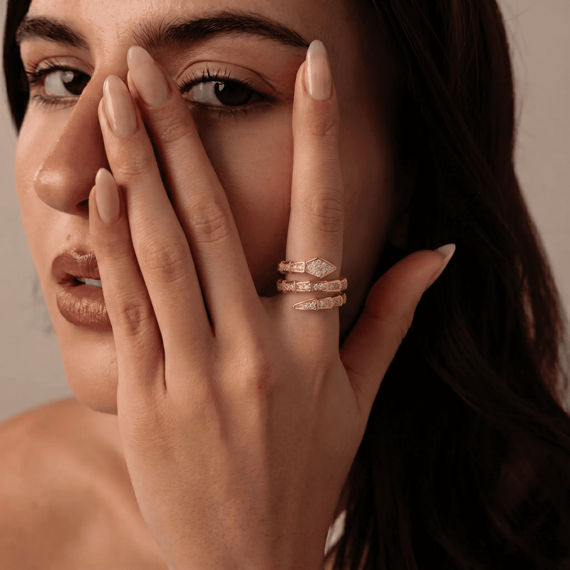 Serpelle Crystal Wrap Ring