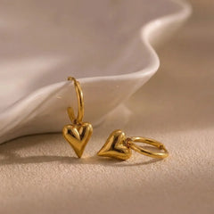 Golden Amour 18k Gold Plated Heart Jewelry Set