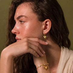 Golden Amour 18k Gold Plated Heart Jewelry Set