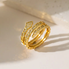 Serpelle Crystal Wrap Ring