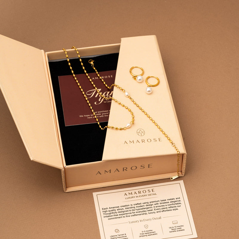 Golden Pearl Street Luxe Jewelry Set