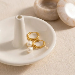 Luna Pearl 18K Gold Plated Jewelry Set