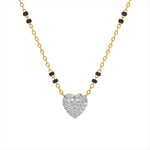 Bold Sparkle Heart 9KT Lab-Grown Diamond Mangalsutra