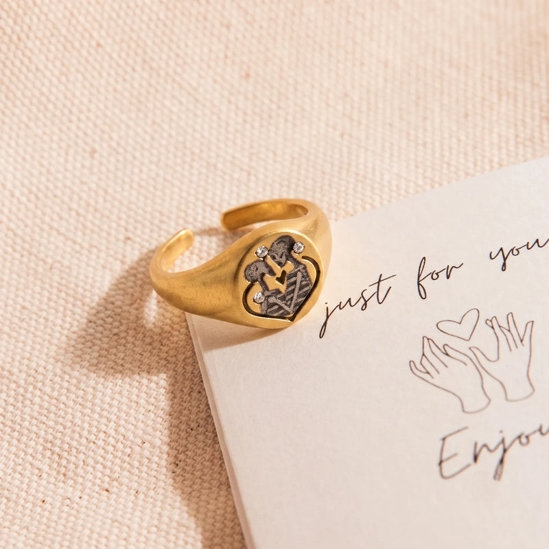 Vintage Eternal Love Signet Ring