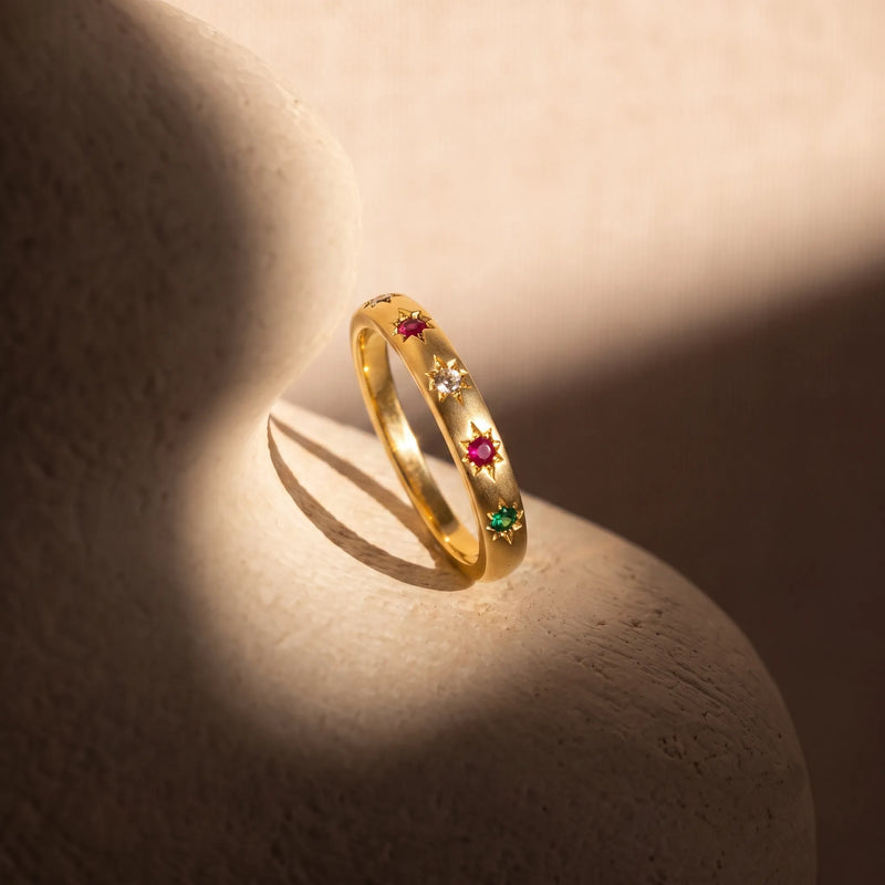 Celestial Aurora Band Ring