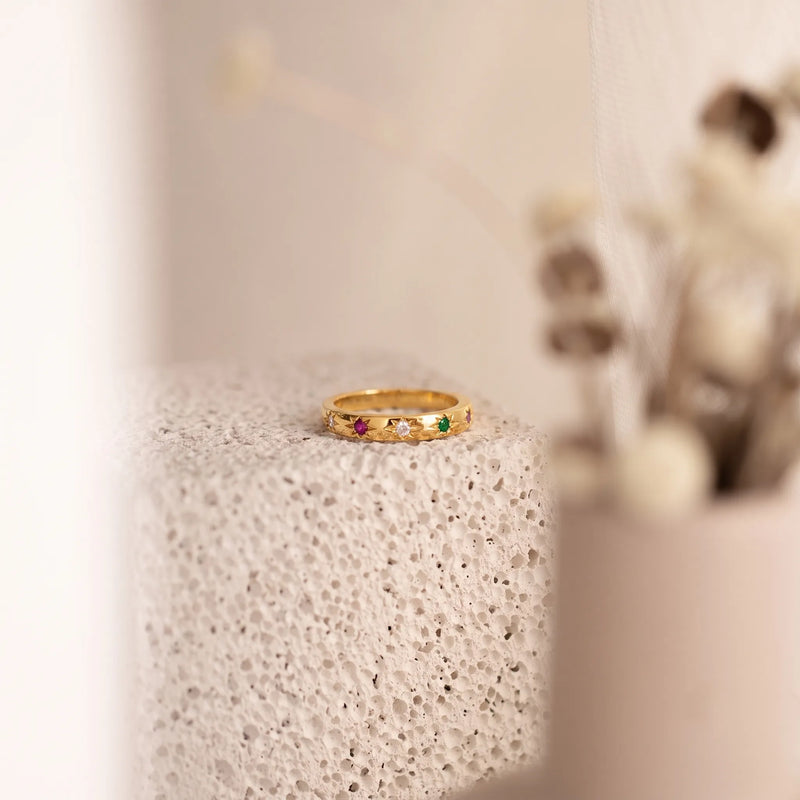 Celestial Aurora Band Ring