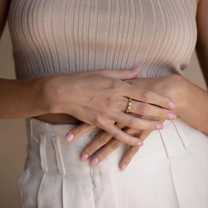Celestial Aurora Band Ring