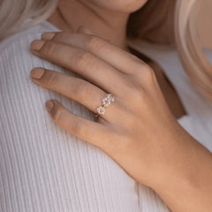 Rings floria-bloom-adjustable-ring Floria Crystal Bloom Adjustable Ring