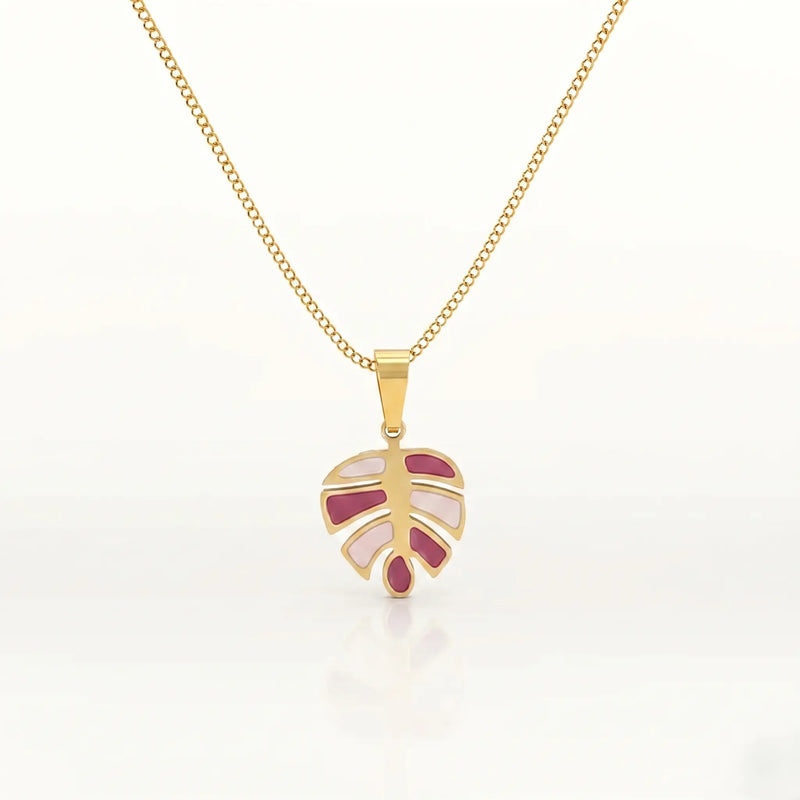 Tropical Leaf Gold Necklace