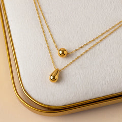 Duetra Drop Layered Necklace