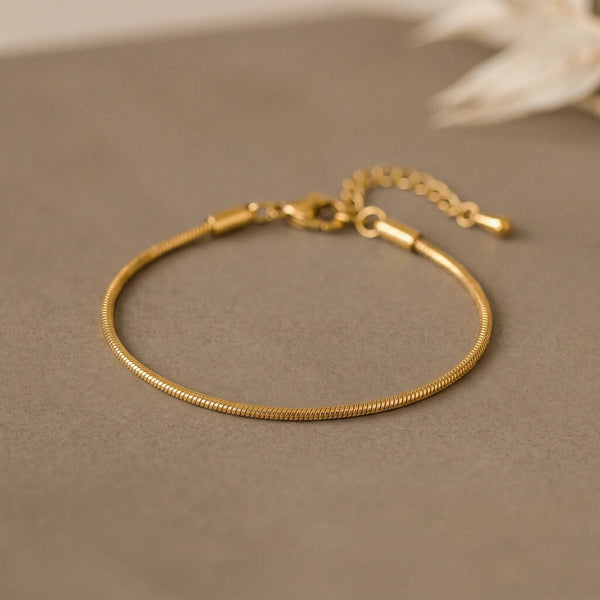Classic Gold Snake Chain Bracelet, product photo 1