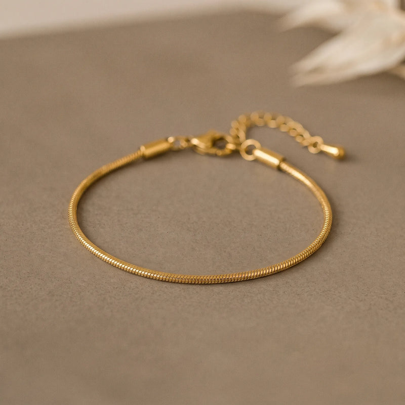 Classic Gold Snake Chain Bracelet, product photo 1