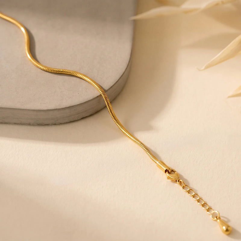 Classic Gold Snake Chain Bracelet, product photo 2