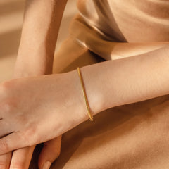 Classic Gold Snake Chain Bracelet, product photo 4