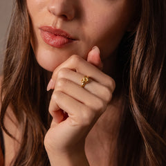 Gold Knot Open Ring, product photo 3
